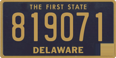 DE license plate 819071