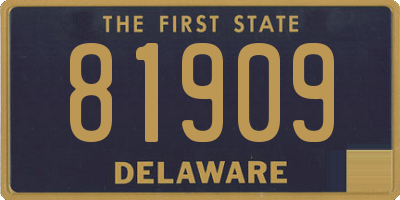 DE license plate 81909