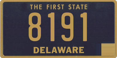 DE license plate 8191