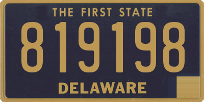 DE license plate 819198