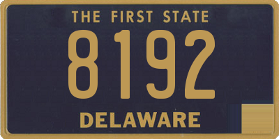 DE license plate 8192