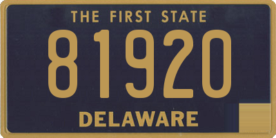 DE license plate 81920