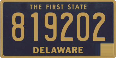 DE license plate 819202