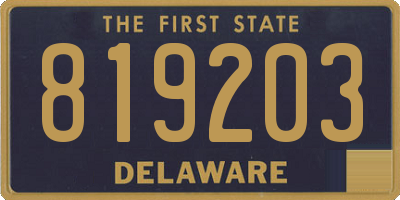 DE license plate 819203