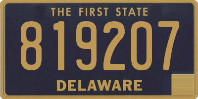 DE license plate 819207