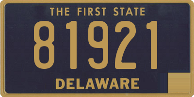 DE license plate 81921