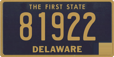 DE license plate 81922