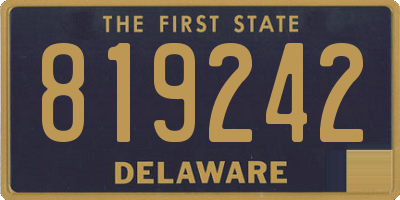 DE license plate 819242