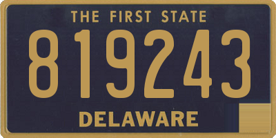 DE license plate 819243