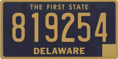 DE license plate 819254