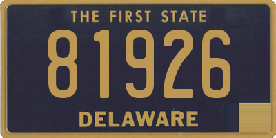DE license plate 81926