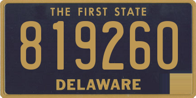 DE license plate 819260