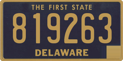 DE license plate 819263