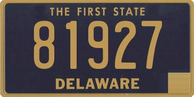 DE license plate 81927