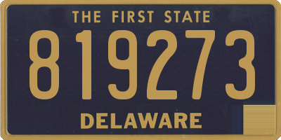 DE license plate 819273