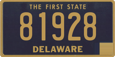 DE license plate 81928