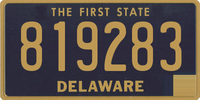 DE license plate 819283