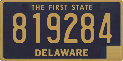 DE license plate 819284