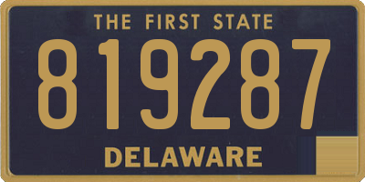 DE license plate 819287