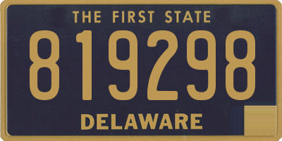 DE license plate 819298