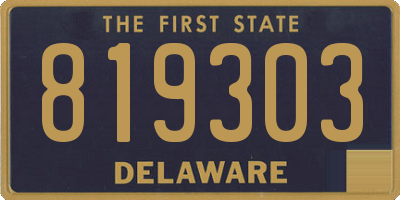 DE license plate 819303