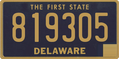 DE license plate 819305