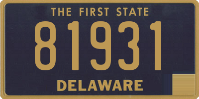 DE license plate 81931