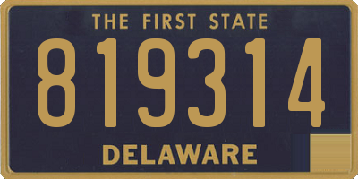 DE license plate 819314