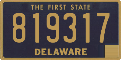 DE license plate 819317