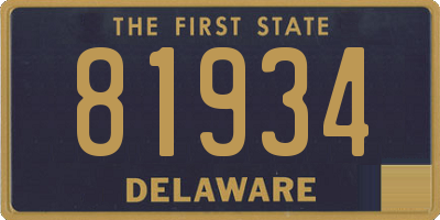 DE license plate 81934