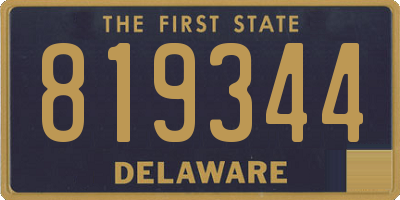DE license plate 819344