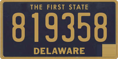 DE license plate 819358