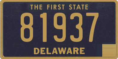 DE license plate 81937