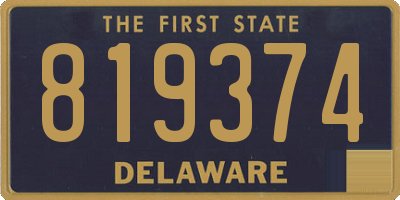 DE license plate 819374