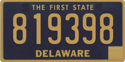 DE license plate 819398