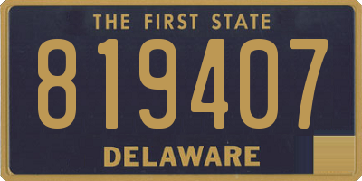 DE license plate 819407