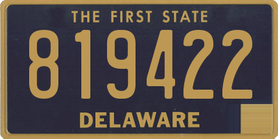 DE license plate 819422