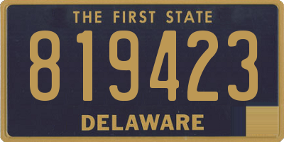DE license plate 819423