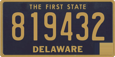 DE license plate 819432