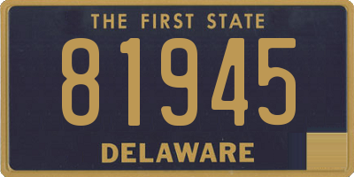 DE license plate 81945