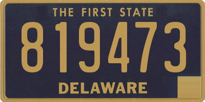 DE license plate 819473