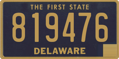 DE license plate 819476