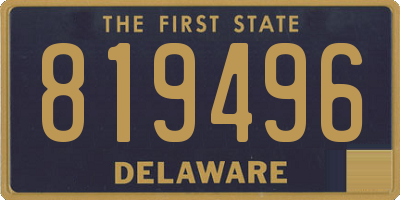 DE license plate 819496
