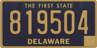DE license plate 819504