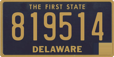 DE license plate 819514