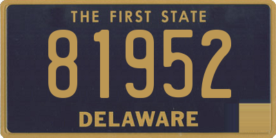 DE license plate 81952