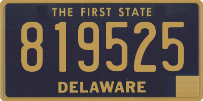 DE license plate 819525