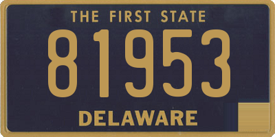 DE license plate 81953