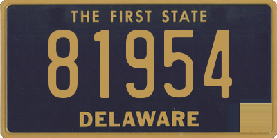 DE license plate 81954