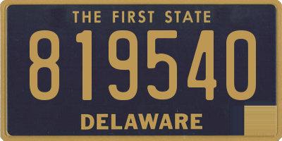 DE license plate 819540